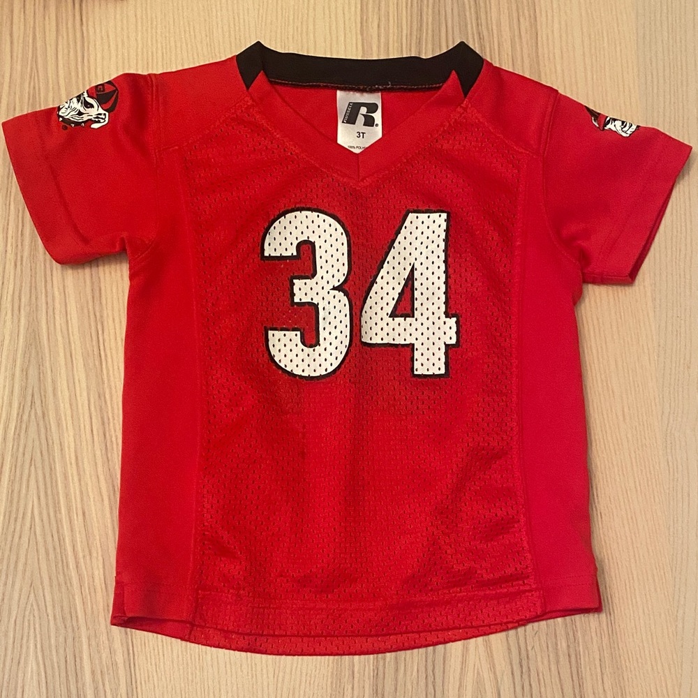 Russell Athletic Red Kids Jersey with Number 34